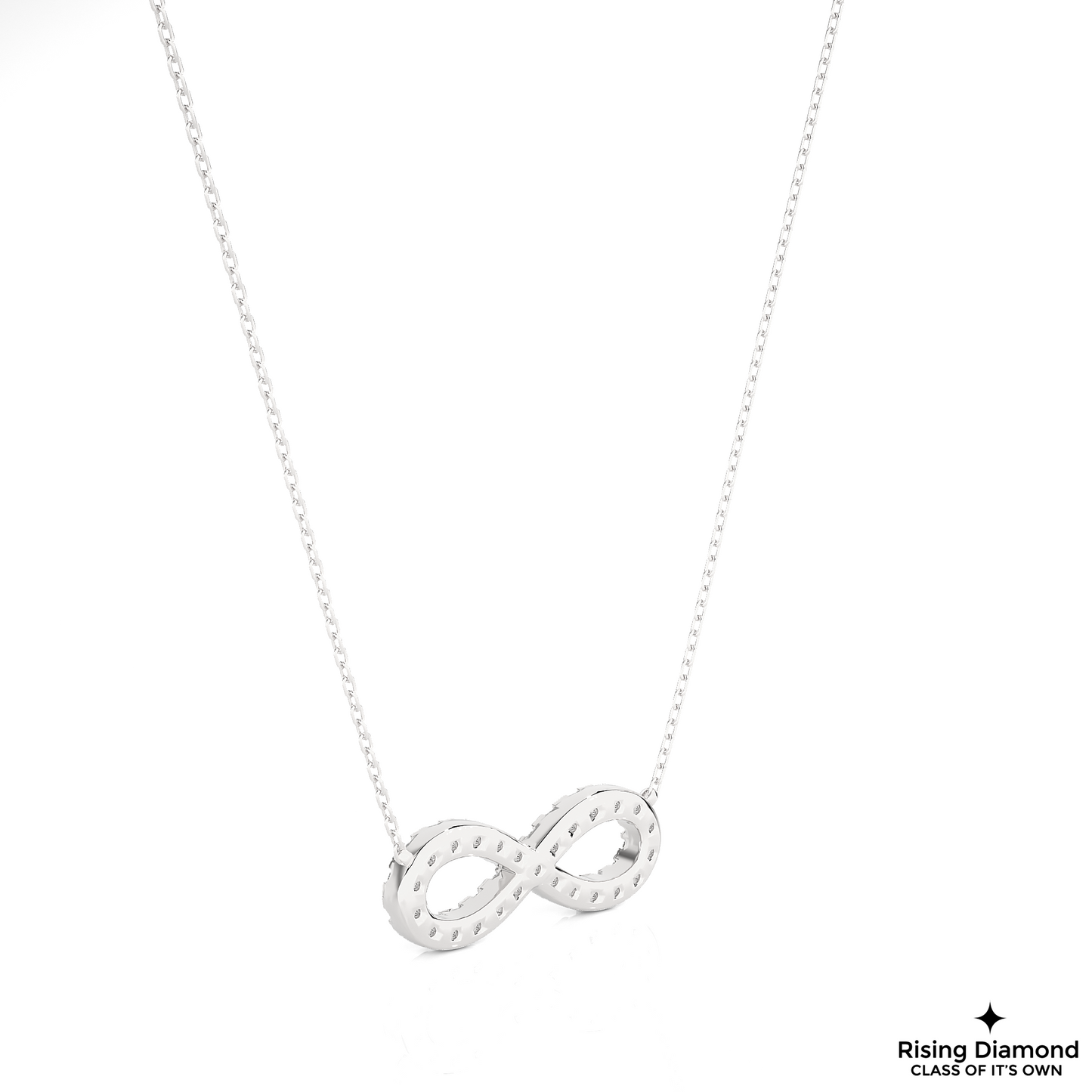 0.40 CTW Round Cut F/VS Lab Grown Diamond Infinity Symbol Necklace