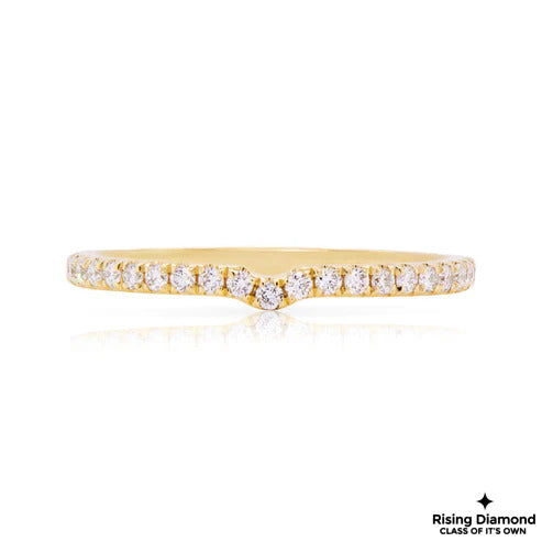 0.30 CTW Round Cut Lab Grown Diamond Wedding Band in Pave Setting
