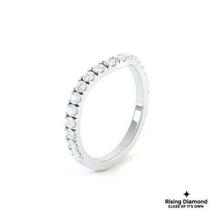 0.50 CTW Round Cut Colorless Moissanite Wedding Band