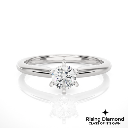 1.02 Ct Round Cut E-VS1 Lab Grown Diamond Gold Engagement Ring