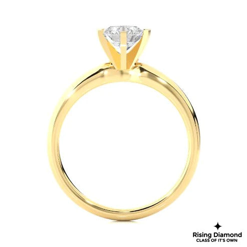 1.02 CT Round E/VS2 Lab Grown Diamond Solitaire Engagement Ring