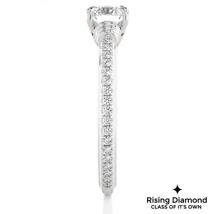 1.03 Ct Round Cut E-VS1 Lab Grown Diamond Engagement Ring