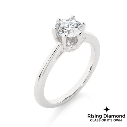 1.55 Ct Round Cut E-VS2 Lab Grown Diamond Solitaire Engagement Ring