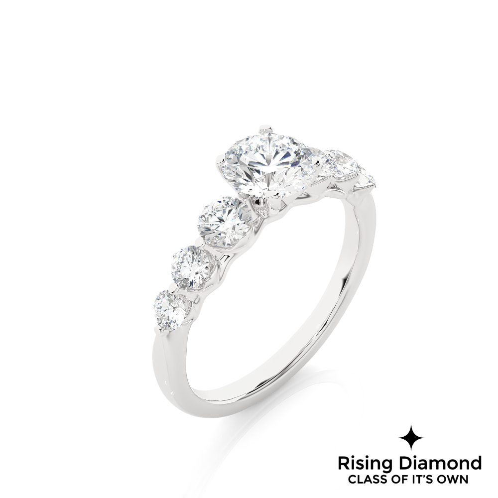 1.16 Ct Round Cut E-VS1 Lab Grown Diamond Gold Engagement Ring