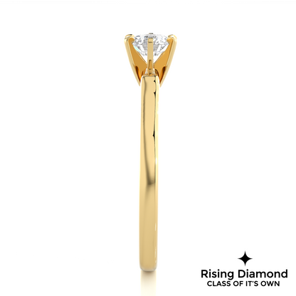 1.01 Ct Round Cut D-VS1 Lab Grown Diamond Engagement Ring