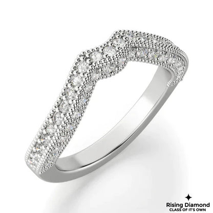 0.95 CTW Round Cut Colorless Moissanite Wedding Band