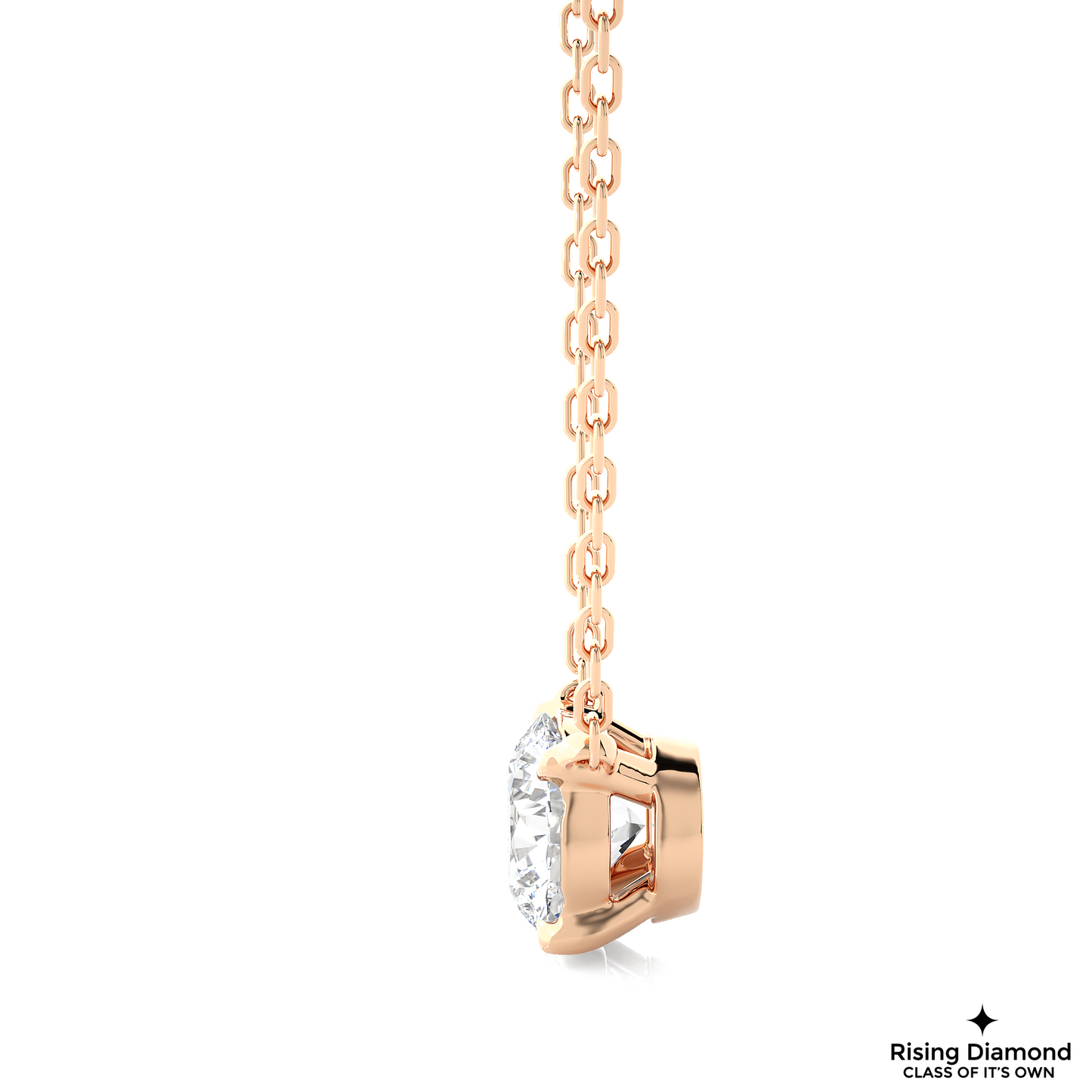1.03 CT Round F/VS Lab Grown Diamond Solitaire Necklace