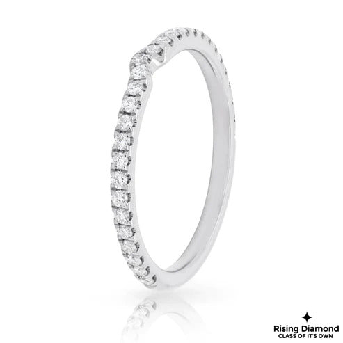 0.30 CTW Round Cut Lab Grown Diamond Wedding Band in Pave Setting