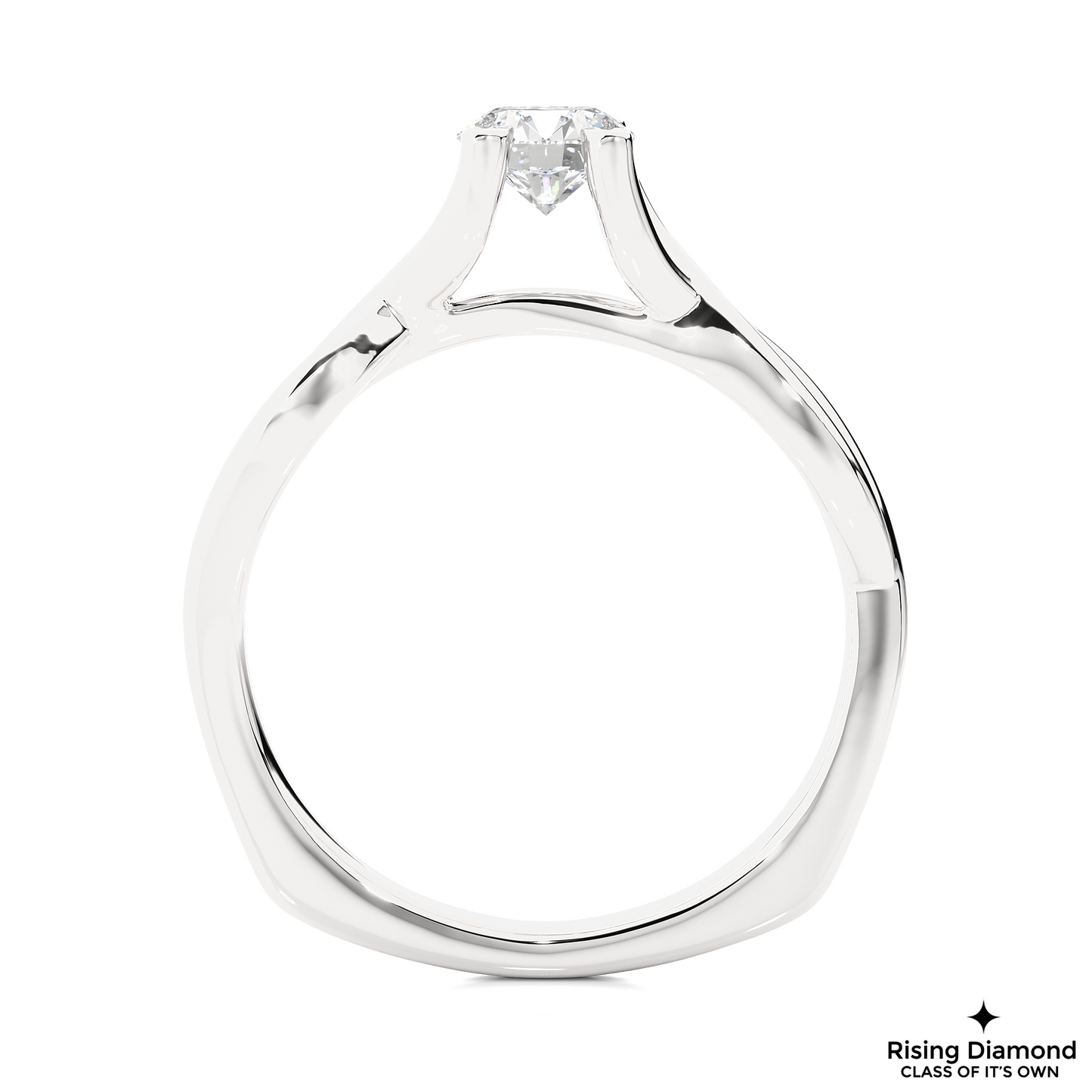 1.03 CT Round Cut Lab Grown Diamond Solitaire Engagement Ring
