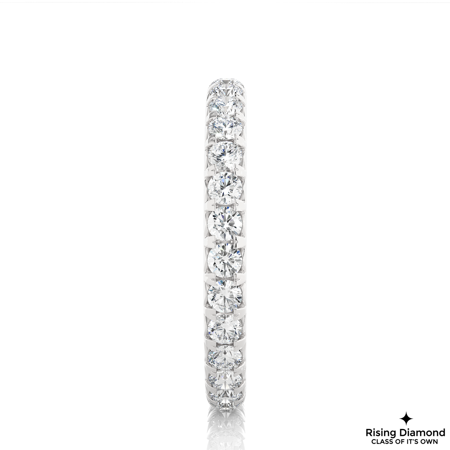 1.04 CTW Round Cut Lab Grown Diamond Full Eternity Band in Pave Setting