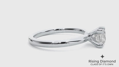 1.0 CT F/VS1 Princess Cut Lab Grown Diamond Solitaire Ring