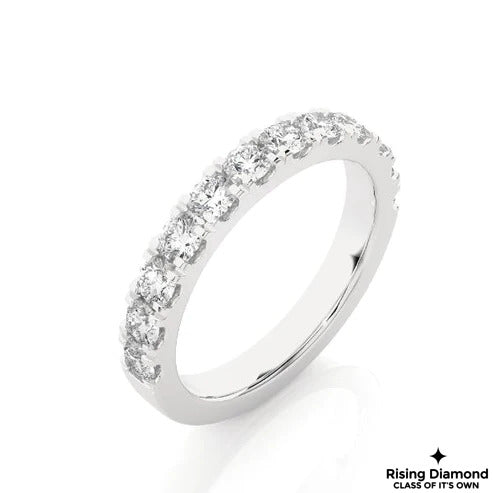 0.44 CTW Round Cut Colorless Moissanite Wedding Band