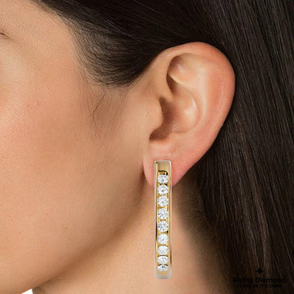 0.46 TCW EF/VS Round Cut Lab Grown Diamond Earring For Each