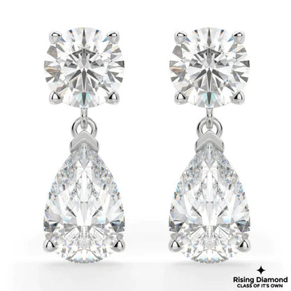2.52 CTW For Each Pear and Round F/VS1 Lab Created Diamond Earring