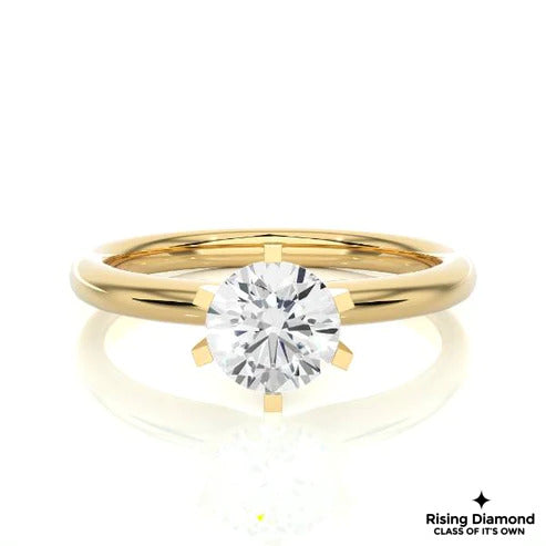 1.02 CT Round F/VS2 Lab Created Diamond Solitaire Engagement Ring