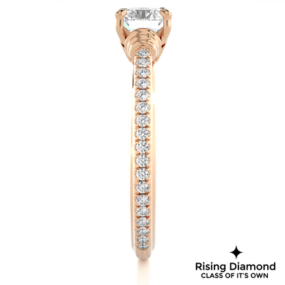 1.03 Ct Round Cut E-VS2 Lab Grown Diamond Engagement Ring