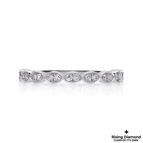 0.25 CTW Round Cut Colorless Moissanite Eternity Band