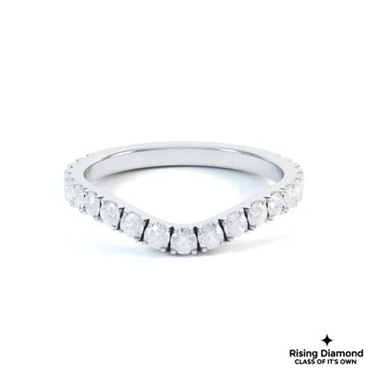 0.50 CTW Round Cut Colorless Moissanite Wedding Band