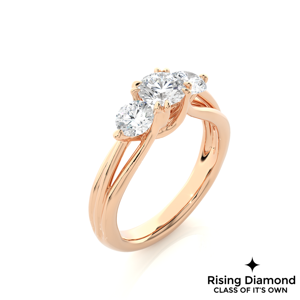 1.16 Ct Round Cut E-VS1 Lab Created Diamond Engagement Ring