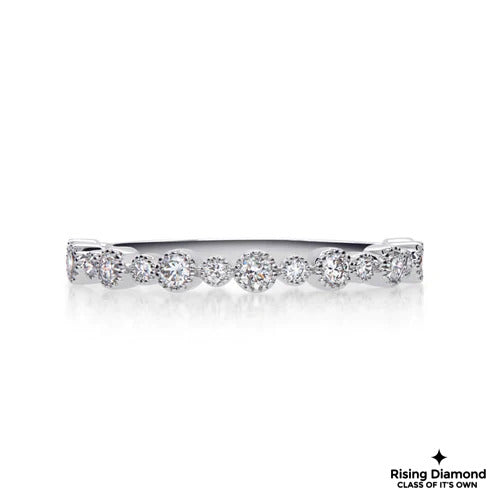 0.40 CTW Round Cut Colorless Moissanite Wedding Band