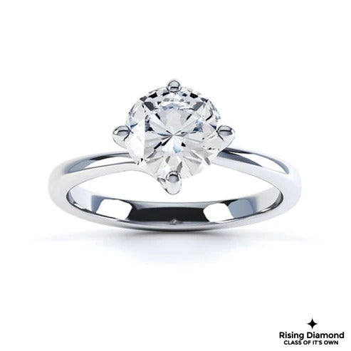 1.05 CT D/VS2 Round Cut Lab Grown Diamond Solitaire Ring
