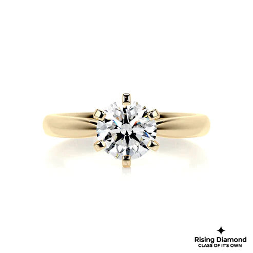4.05 Ct Round Cut Colorless Moissanite Solitaire Ring
