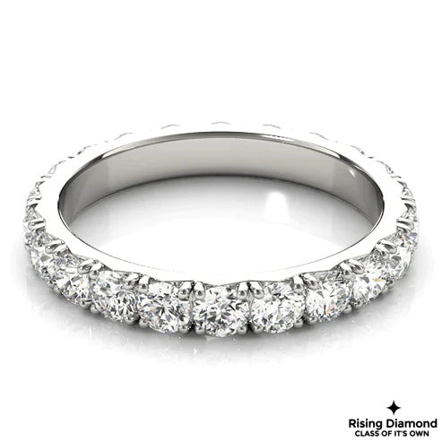 2.85 CTW Round Cut Colorless Moissanite Wedding Band