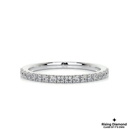 0.30 CTW Round Cut Colorless Moissanite Eternity Band