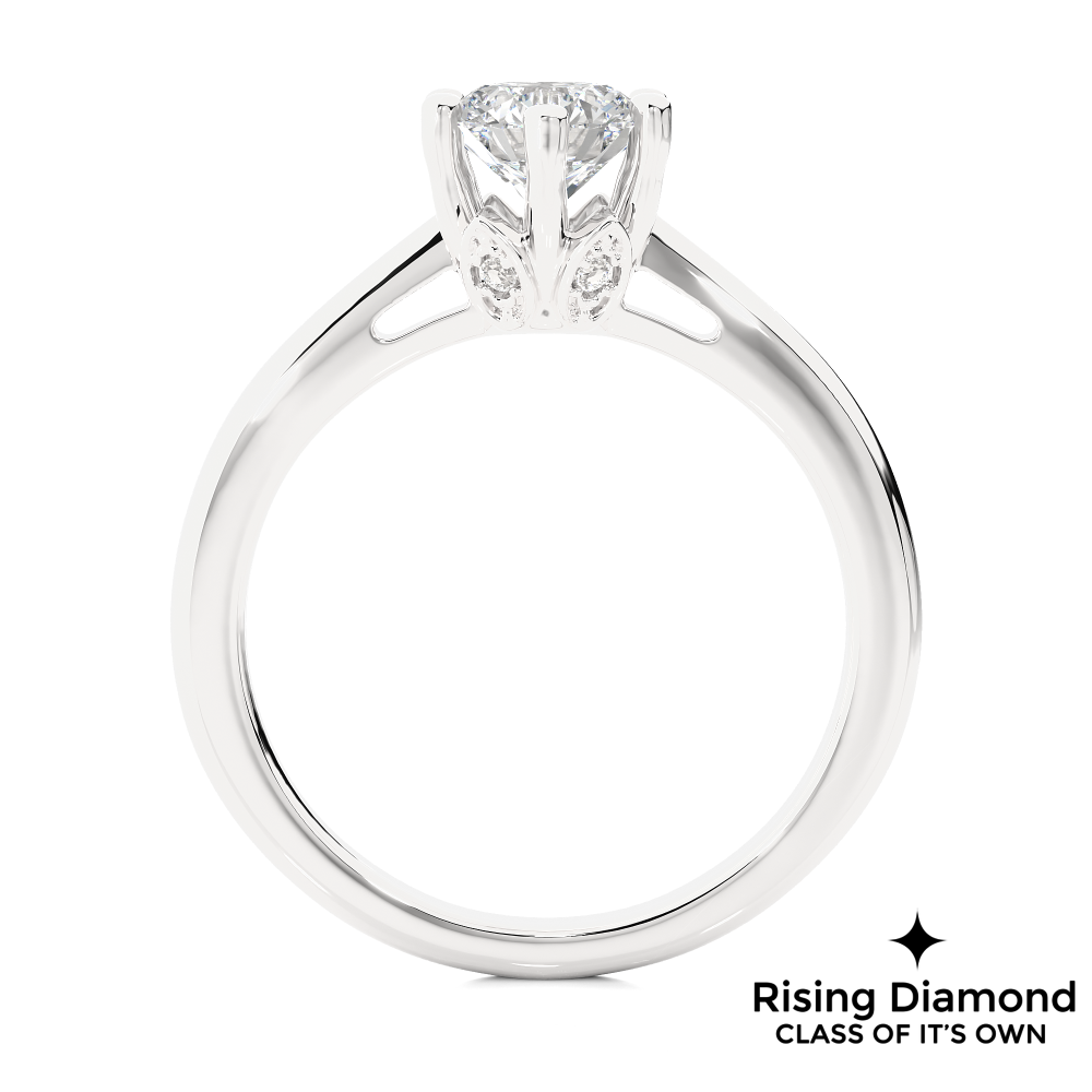 1.55 Ct Round Cut E-VS2 Lab Created Diamond Solitaire Engagement Ring