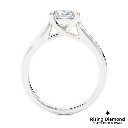 1.45 Ct Princess Cut Colorless Moissanite Solitaire Engagement Ring