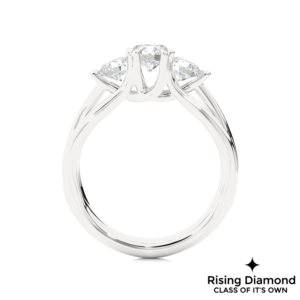 1.15 Ct Round Cut E-VS1 Lab Grown Diamond Engagement Ring