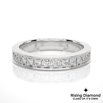 0.49 CTW Round Cut Lab Created Diamond Band in Chanel Setting