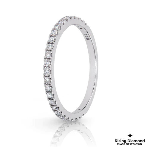 0.30 CTW Round Cut Colorless Moissanite Half Eternity Band