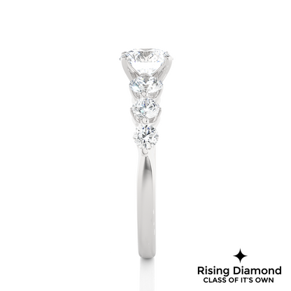 1.16 Ct Round Cut G-VS1 Lab Grown Diamond Gold Engagement Ring