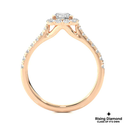 1.01 Ct Round Cut E-VS1 Lab Grown Diamond Engagement Ring