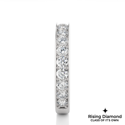 0.75 CTW Round Cut Lab Created Diamond Eternity Wedding Band in Chanel Setting