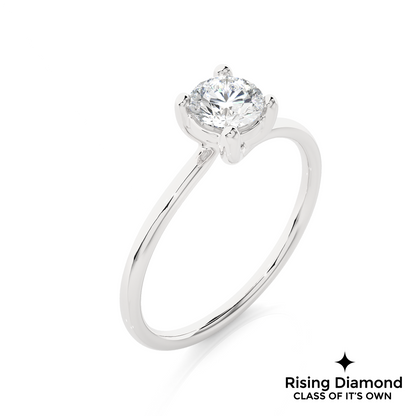 1.03 Ct Round Cut F-VS1 Lab Grown Diamond Solitaire Engagement Ring