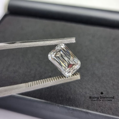 5.0 CT Emerald Cut F/VS Lab Created Diamond With IGI Certificate