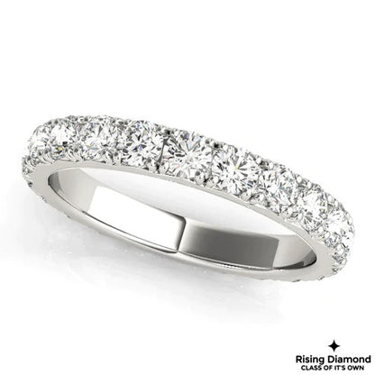 2.85 CTW Round Cut Colorless Moissanite Wedding Band