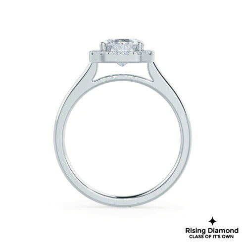 1.55 Ct Emerald Cut E-VS2 Lab Grown Diamond Gold Engagement Ring