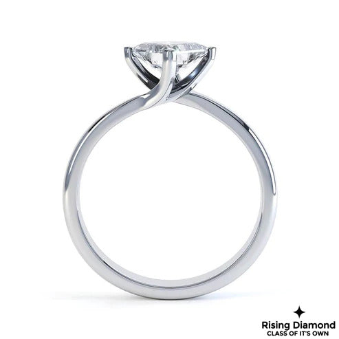 1.00 Ct Princess Cut F-VS2 Lab Grown Diamond Engagement Ring