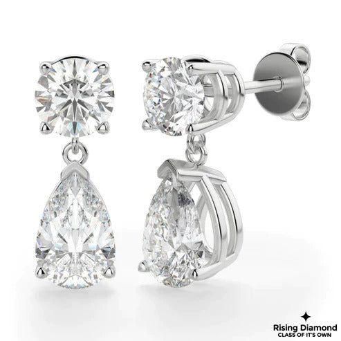 2.52 CTW For Each Pear and Round F/VS1 Lab Created Diamond Earring