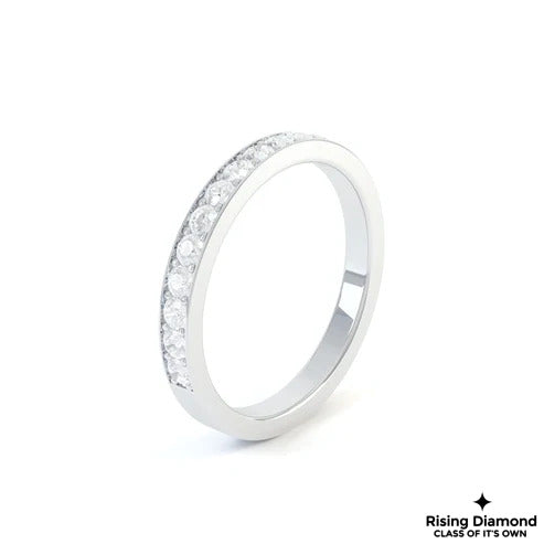 0.33 CTW Round Cut Colorless Moissanite Wedding Band