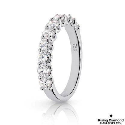 1.09 CTW Round Cut Colorless Moissanite Wedding Band