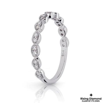 0.25 CTW Round Cut Colorless Moissanite Eternity Band