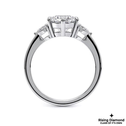 1.55 CT Round Cut F/VS1 Lab Grown Diamond Engagement Ring