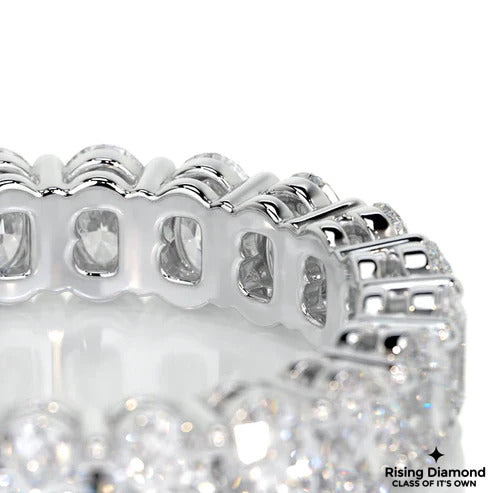 3.1 CTW Oval Cut Colorless Moissanite Eternity Band