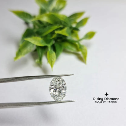2.0 CT Oval Cut Lab Grown Conflict Free Diamond