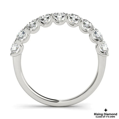 1.5 CTW Round Cut Colorless Moissanite Wedding Band