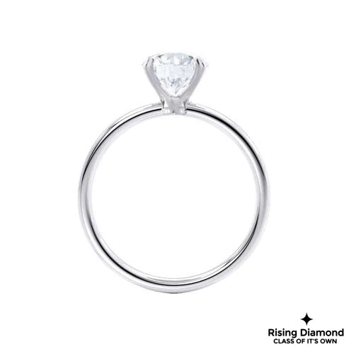 2.08 Ct Oval Cut F-VS2 Lab Grown Diamond Solitaire Engagement Ring